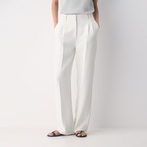 Aritzia Effortless Pant white linen trousers